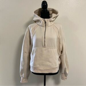 Lululemon Hoodie Women’s Size Small Beige Scuba oversized half zip Hoodie
